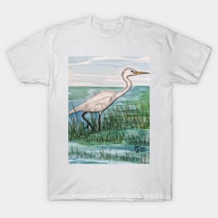Egret in the wetlands T-Shirt